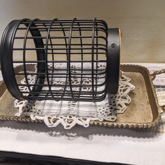 Candle Lantern Plant Holder Wood Base - Picture 3 of 3